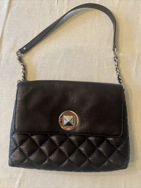 Kate Spade black Leather Quilted Evening Bag  New W/O Tags.