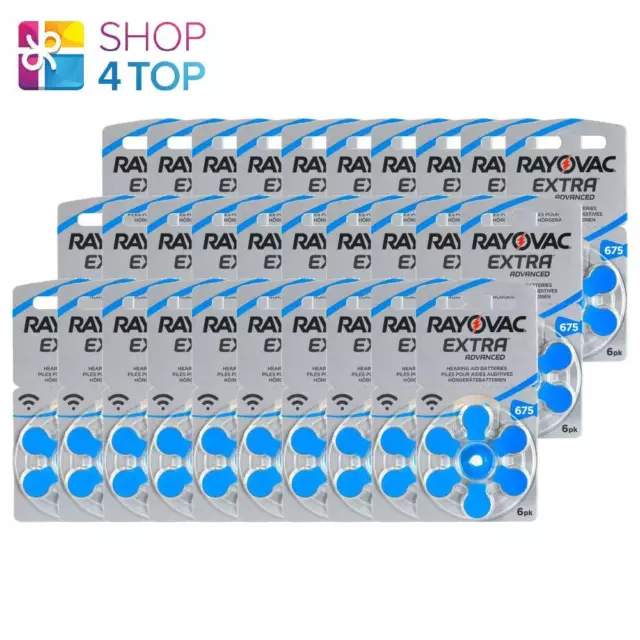 180 Rayovac Extra Advanced Size 675 Mf Pr44 Hearing Aid Batteries 1.45V Zinc Air