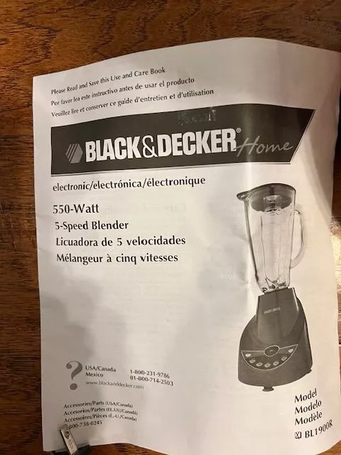 Motor mezclador de 5 velocidades Black & Decker BL1900 (rojo) - TOTALMENTE NUEVO NUNCA USADO 2