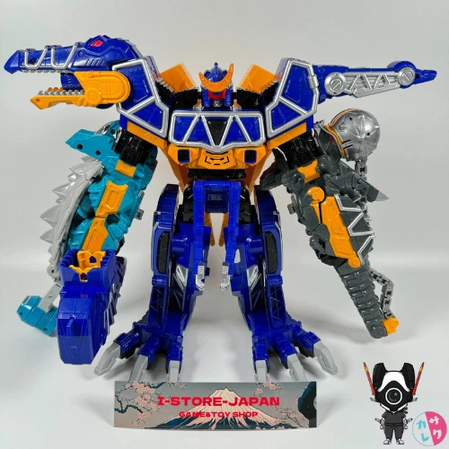 Figurine Power Rangers Bleu Dino Charge BANDAI 2014 - Avec Bouclier - Occasion