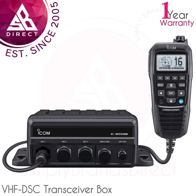 Icom IC-M510BB Schwarz Dose Vhf / Dsc Empfänger Mit Ais Empfänger