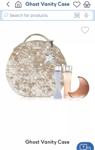 Ghost vanity case top with 3x 30ml fragrances