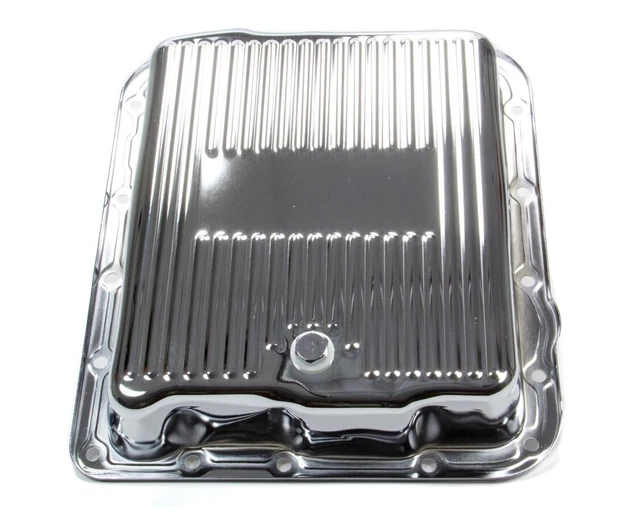 Racing Power Co Chrome Steel Stock Depth Finned Trans Pan 700R4/4L60e P/N R7599