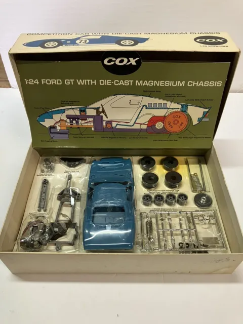 Vintage Cox 1/24 Slot Car Ford GT 40 Sidewinder Magnesium…NIB