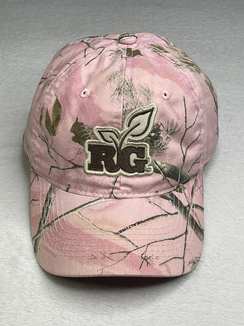Realtree Girl RG Logo Pink Camo Hat Cap Ladies Fit Adjustable Embroidered EUC