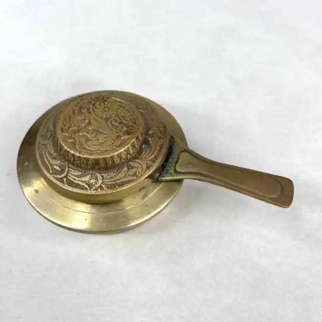 Vintage Brass Incense Warmer Pot With Lid