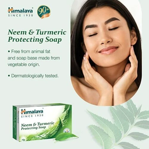 Himalaya Neem & Curcuma Sapone per Pulire & pure Skin 125G (Confezione 4,6 & 9)