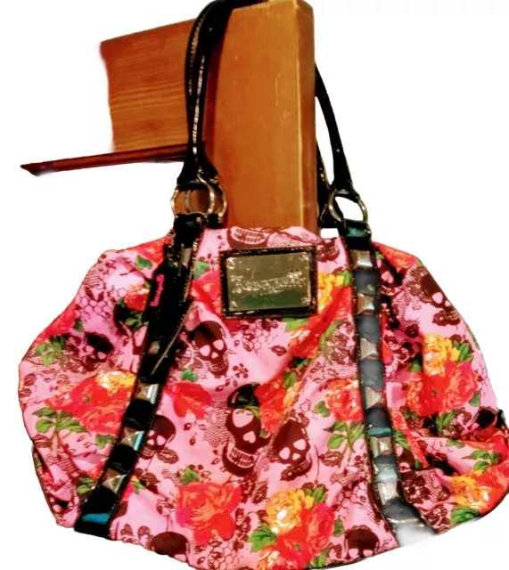 Betseyville Betsey Johnson Red Roses And Skulls Weekender Duffel