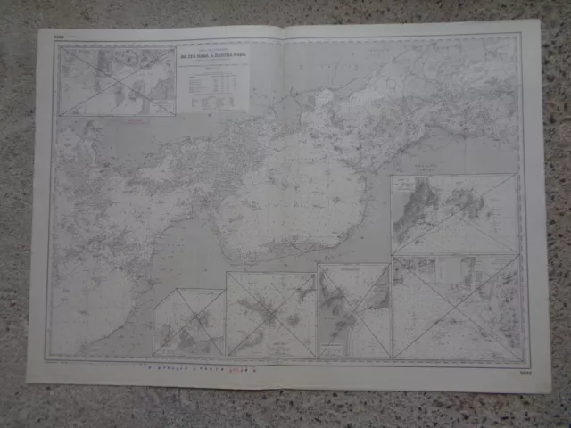 CARTE MARINE De Iyo Nada à Harima Nada  Japon  1975 Tomo Tu Uzina Ko Karoto-Ko