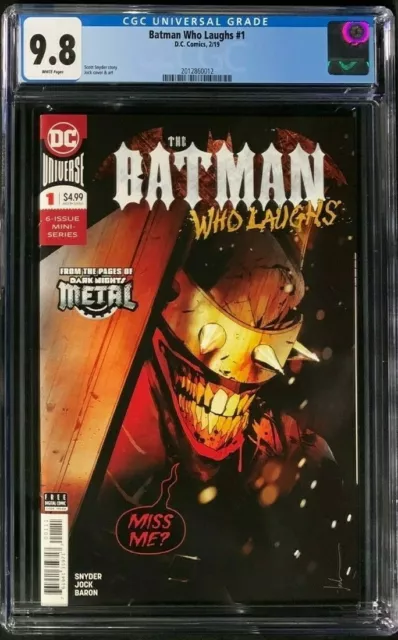 Batman Who Laughs #1 CGC 9.8 Jock Cover!