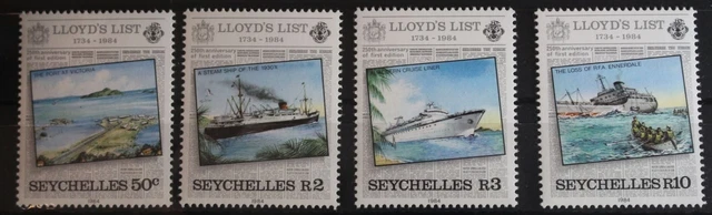 Seychellen 554-557 postfrisch Schiffe Boote #FR121