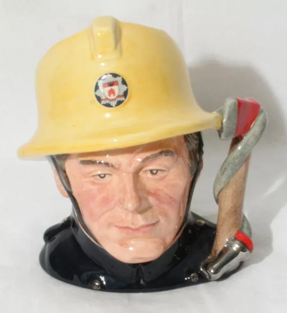 Small Royal Doulton Toby Character Jug - D6839 - The Fireman Ltd Ed - 4"