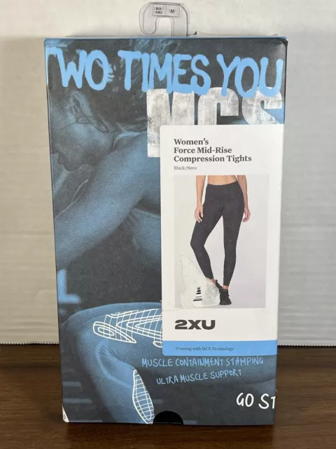 2XU Women’s Compression Pants Tights Workout Gym Exercise - Black Medium