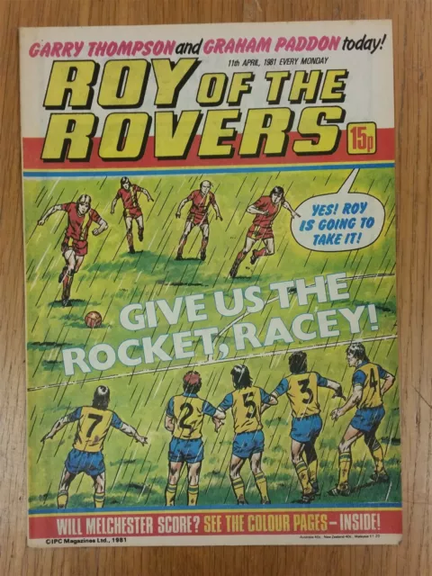 Roy Of The Rovers 11Th April 1981 Ipc British Weekly Uk Comic _