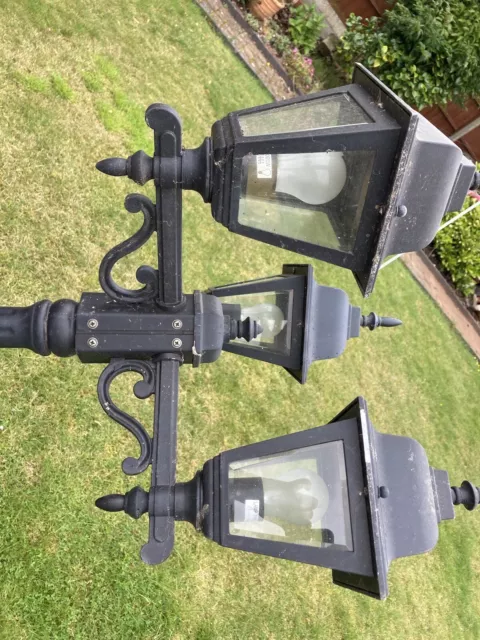 Outdoor Garden Lamp Post, Victorian Style, Black