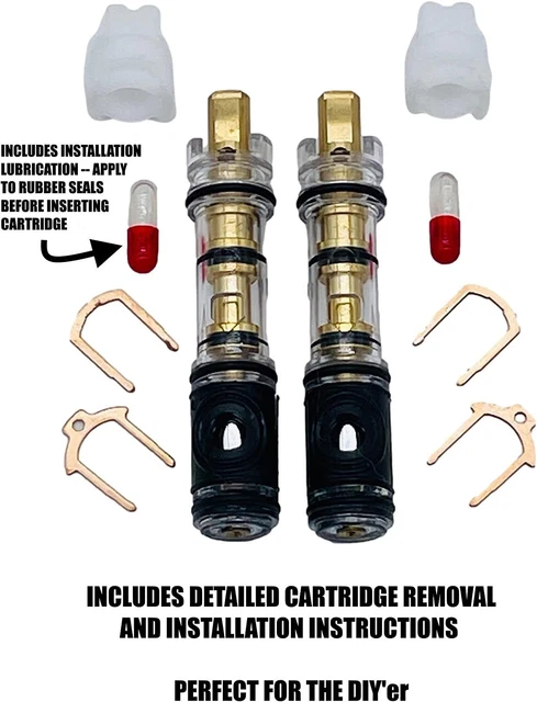 Moen 1200 1200B Faucet Repair Kit - Brass Stem Cartridge Replacement With Retainer Clip & Tool