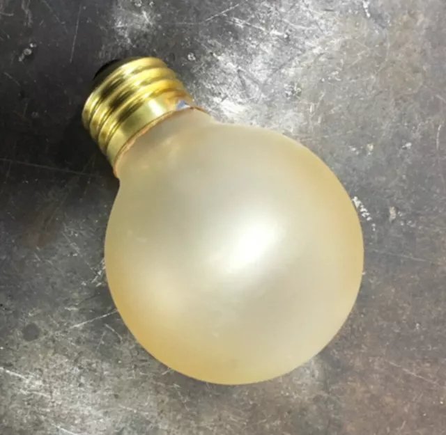 5 GOLD 2.5" diameter 25w Painted Bulbs for 1920s 1930s Bare Bulb Light Fixtures