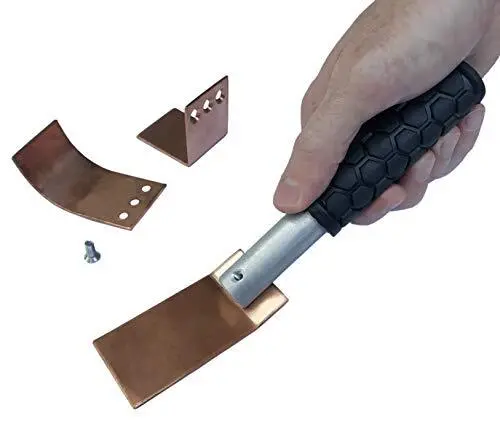 Copper Welding Spoon Welders Helper Welding Tool 3 Plate Set, Flat/Curved/Ang...