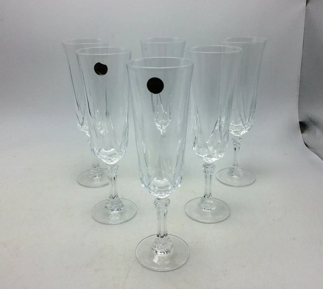lot de 6 flûtes a champagne Cristal d'Arques 16,5 cl modèle AUTEUIL