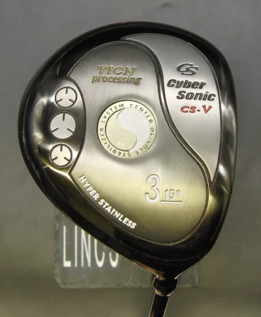 Japanese Cyber Sonic CS-V TICN Processing 15° 3 Wood Regular Graphite Shaft Japanese Cyber Sonic CS-V TICN Processing 15° 3 Wood Regular Graphite Shaft