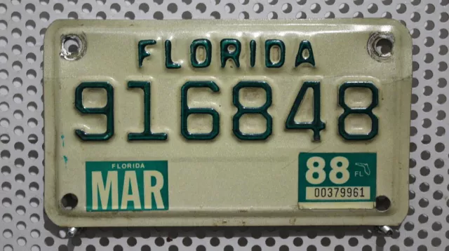 usa FLORIDA Motorrad-Nummernschild US Kennzeichen Motorcycle License Plate .6848