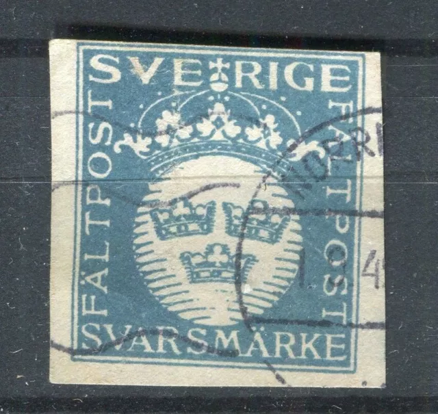 SWEDEN; Early 1900s Svarsmarke Faltpost Stamp Lable fine used value