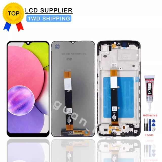 For Samsung Galaxy A03s SM-A037U SM-A037M LCD Touch Screen Digitizer ± Frame