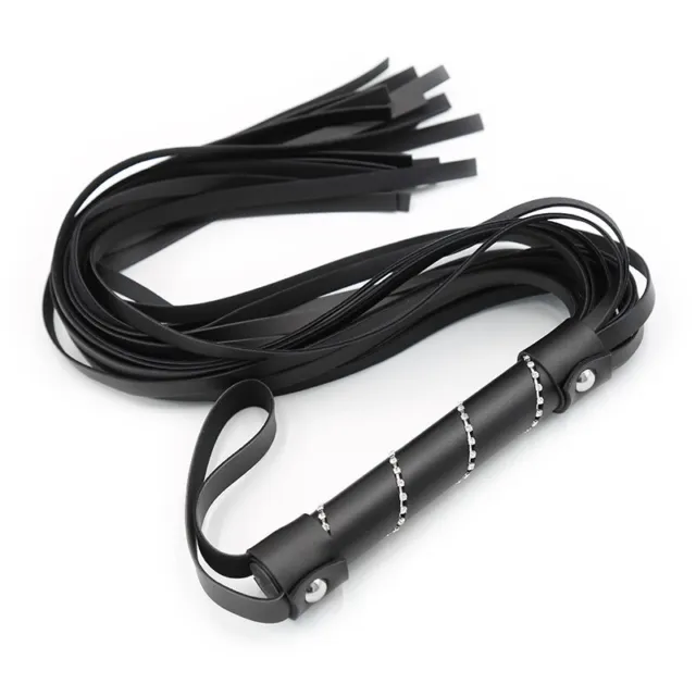 Adult Leather Flogger Whip Tickler Role Play Prop Hen Party Fancy Handle  SexToys
