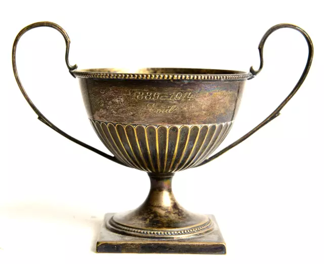 Antiker Silber Pokal, Kelch, Gravur 1914 fein versilbert Sammler, Nachlaß