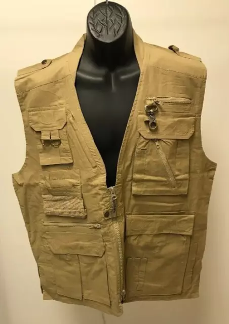 NWT Humvee by CampCo Safari Khaki Vest, Size XL