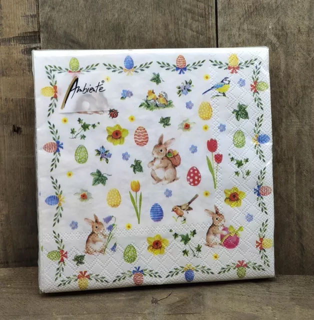 Servilletas Ambiente 3 capas 33x33 cm Pascua pequeños motivos mesa decoupage manualidades