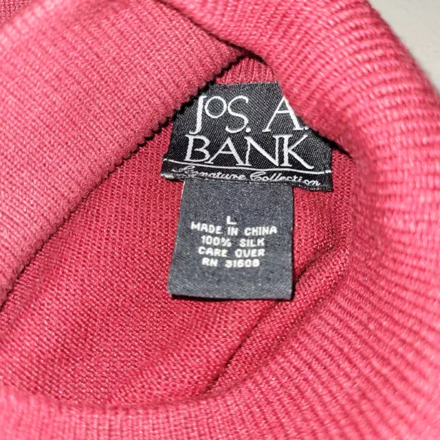 JOS. A. BANK | Men's Silk Mock-Neck Sweater Red | Large $30.00 - PicClick