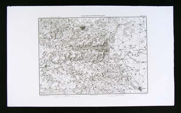1859 Duvotenay Map Laon Reims Soissons France  Napoleon