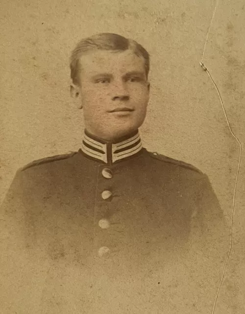 1910 Cdv Deutschet Offizier Koloriert Berlin Blücherstr 1Wk Uniform Hartpappfoto