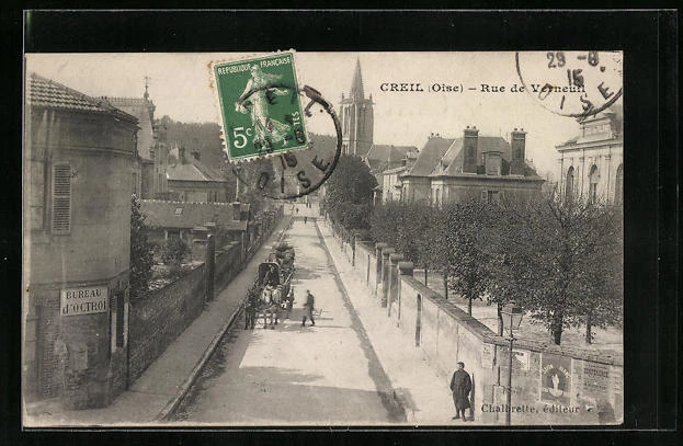 CPA Creil, Rue de Verneuil 1919