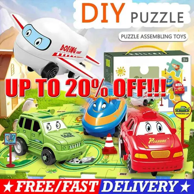 5/15x DIY Car Track Puzzle Play Set Preschool Educational Montessori Toy 2023