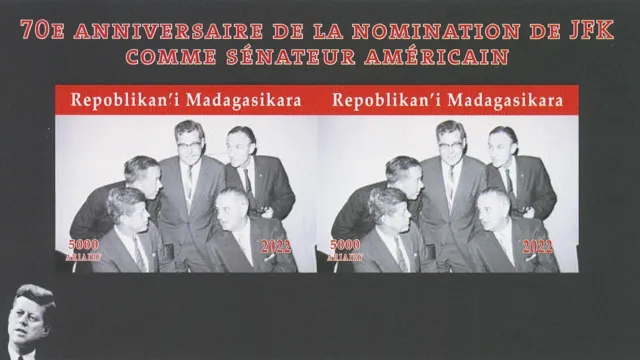 Madagascar 2022 MNH JFK Stamps John Kennedy Senator US Presidents 2v IMPF M/S II