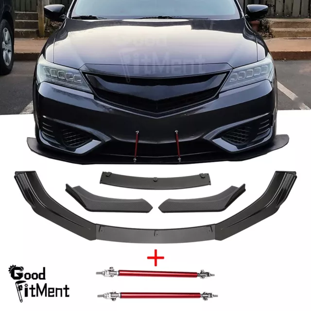 For Acura TSX TLX Front Bumper Lip Spoiler Chin Splitter Boby Kit Carbon Fiber