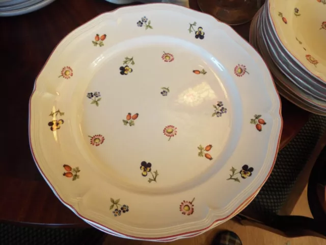 6 Villeroy &  Boch Petite Fleur Dinner Plates 10.5" No Damage