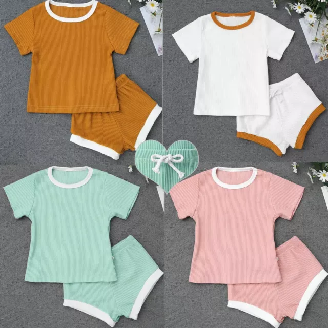 Baby Girls Clothes Outfit T-shirt Tops Shorts Bottoms Set Newborn Summer Toddler
