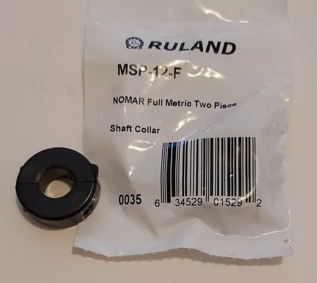 Lot of 2 RULAND MSP-12-F Shaft Collar 2Pc,12mm NOMAR Full Metric