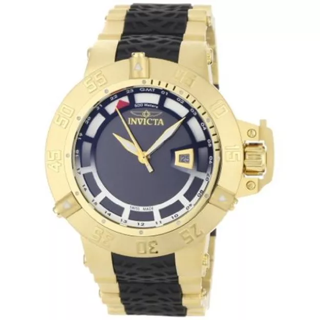 NEW Invicta 6508 Subaqua Noma lll Quartz Men's Chronograph Gold & Black - NOS