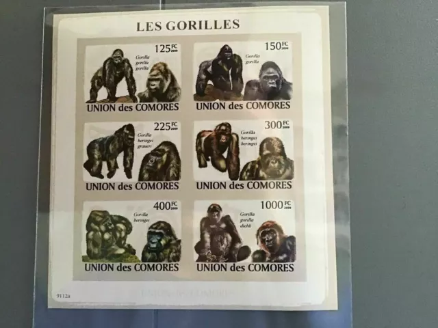 Comoro Islands 2009 Gorillas   mint never hinged stamps sheet R25282