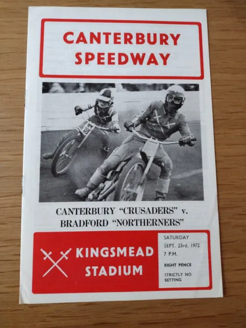 Canterbury vs Bradford - British League - Speedway - 23 September 1972