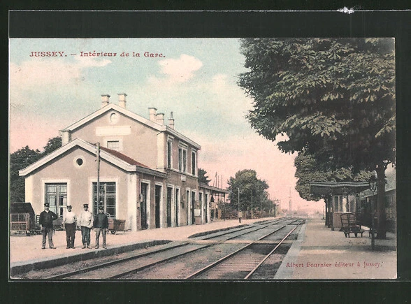 CPA Jussey, Intérieur de la Gare