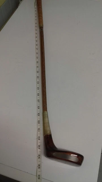 St Andrews The Laird Putter Hickory Wood Shaft 87cm Length Golden Grip*