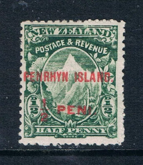 Penrhyn 1902 - ½d Mt. Cook of NZ Ovrptd penrhyn - SC 5 [SG 9] MINT F1