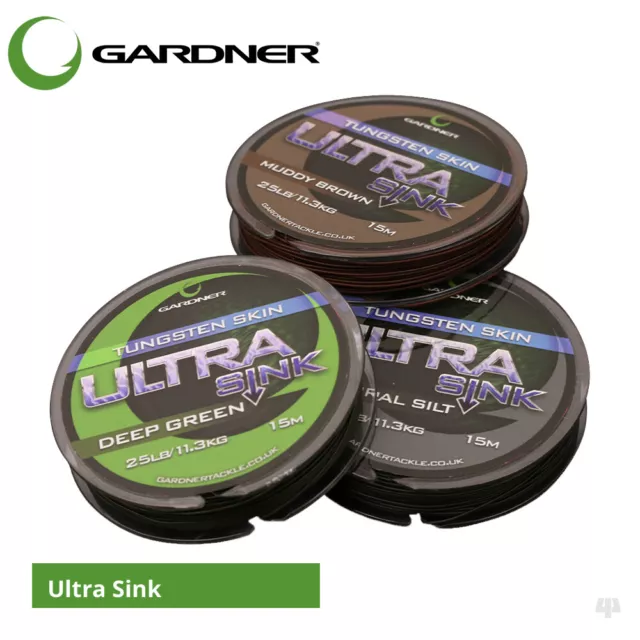 Gardner Tackle Ultra Sink Tungsten Skinned Hooklink - Carp Coarse Fishing Line