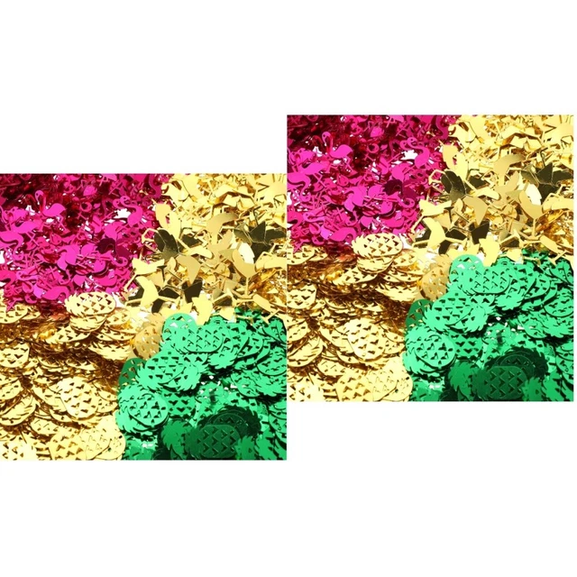 2 Bolsas Brillante Hawaiano Fiesta Mesa Decoración Mesa Dispersos Decoración
