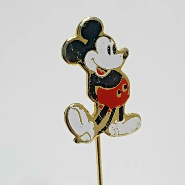 Vintage Mickey Mouse Lapel Hat Pin Walt Disney Productions 3/4 In Tall Original